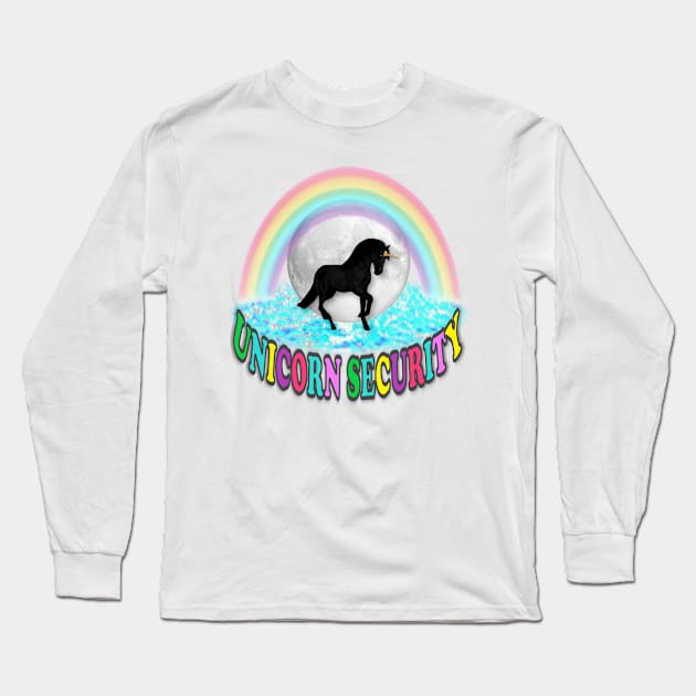 Unicorn Security Long Sleeve T-Shirt by KC Morcom aka KCM Gems n Bling aka KCM Inspirations